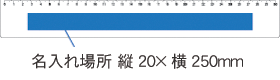 527-10 PR定規ホワイト 30cm 名入れ場所