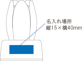 5124 シリコンフラワー鍋敷き2P 名入れ場所